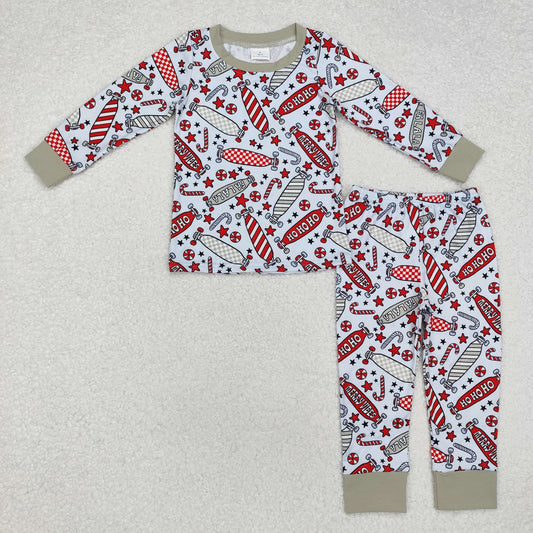 Toddler Boys Merry Vibe Christmas Long Sleeve Pajama Set