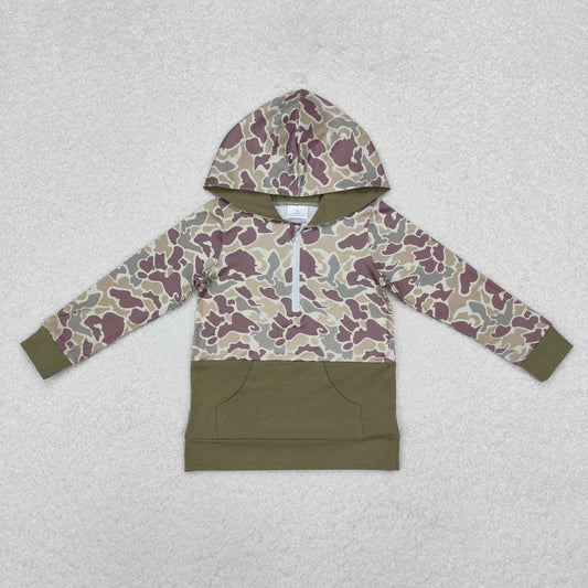 Baby Boys Green Camo Long Sleeve Hoodie Top