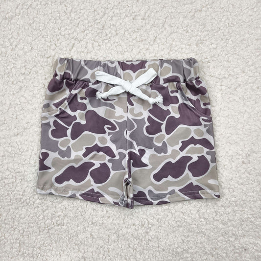 Baby Boys Green Camo Pockets Shorts