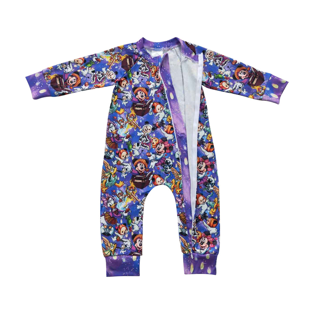 LR0487 Newborn Baby Girls Halloween Cartoon Romper