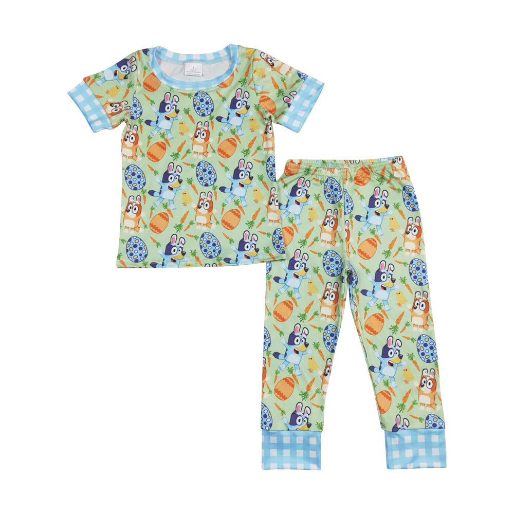 Baby Sibling Cartoon Dog Easter Pajama Set