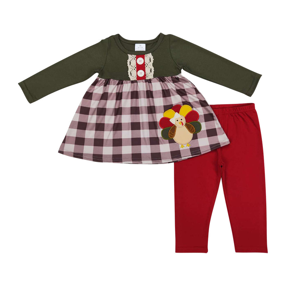 Baby Girls Thanksgiving Turkey Boutique Outfit