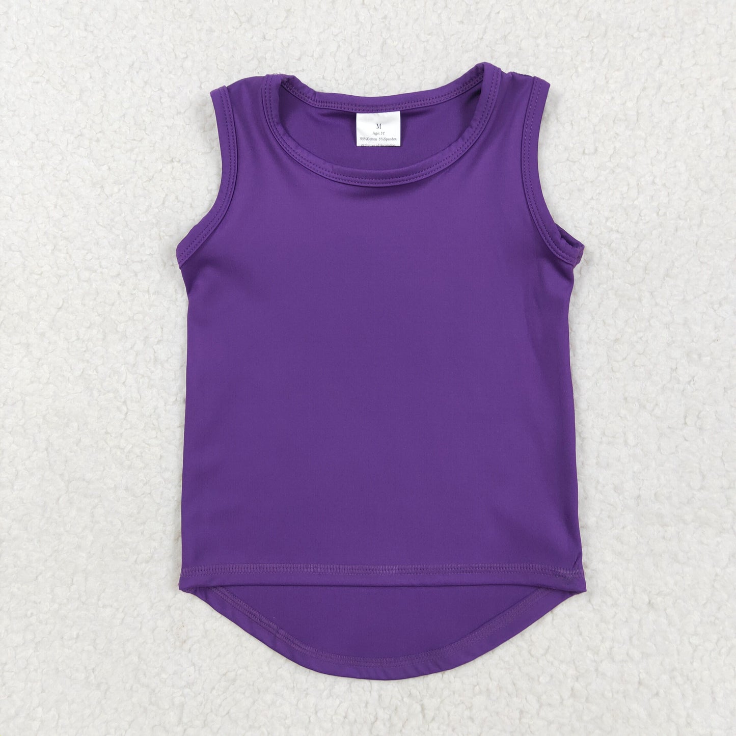 Kids Girls Purple Sleeveless Active Top