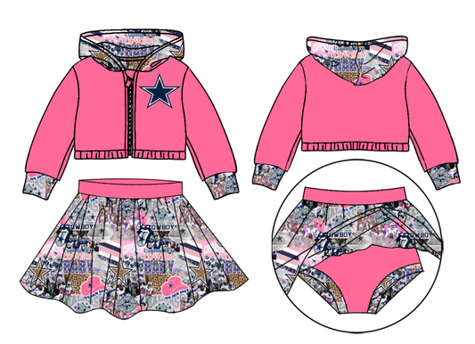 Baby Girls Sport Team Cowboy Skirt Set Deadline Time :  20th October