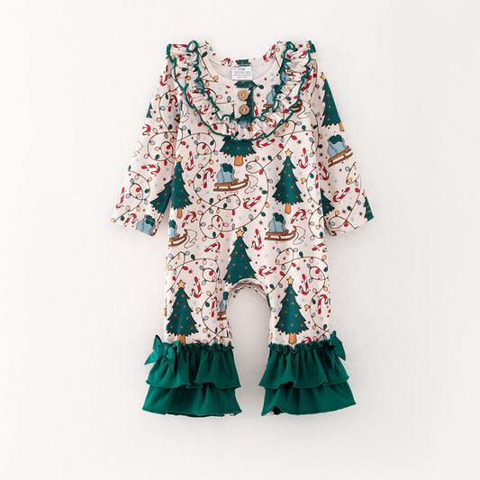 3 MOQ Baby Girls Christmas Tree Romper Pre-order