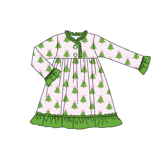 Baby Girls Christmas Tree Dress Dealine Time :  5th Aug