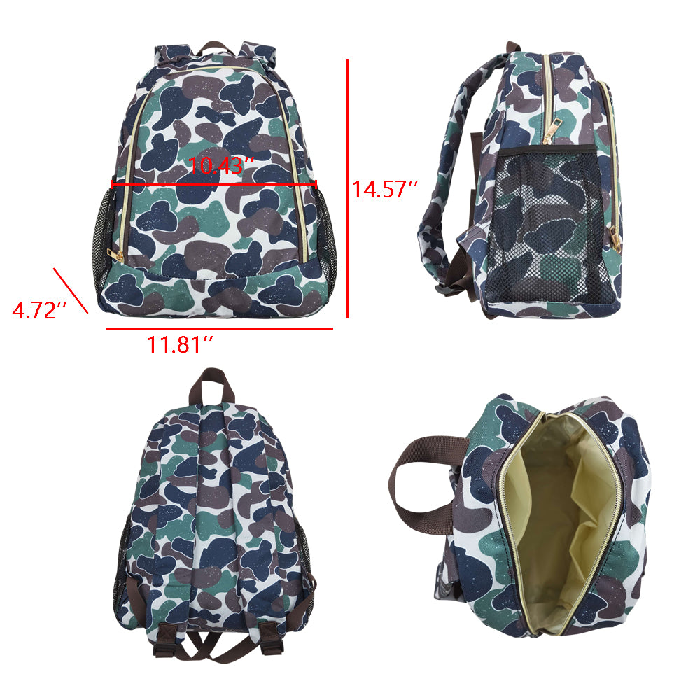 BA0162 Kids Baby Boys Camo Backpack School Bag