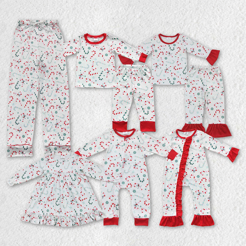 Family Christmas  Candy Cane Pajamas Matching  Clothes