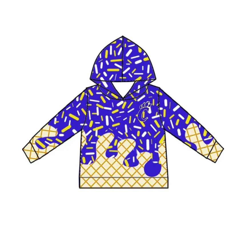 Preorder 5 MOQ Baby Boys  C Footballs Team Hooded Tops