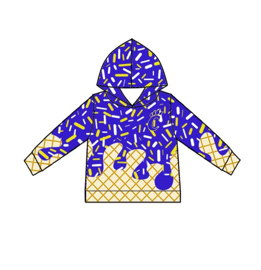 Preorder 5 MOQ Baby Boys  C Footballs Team Hooded Tops