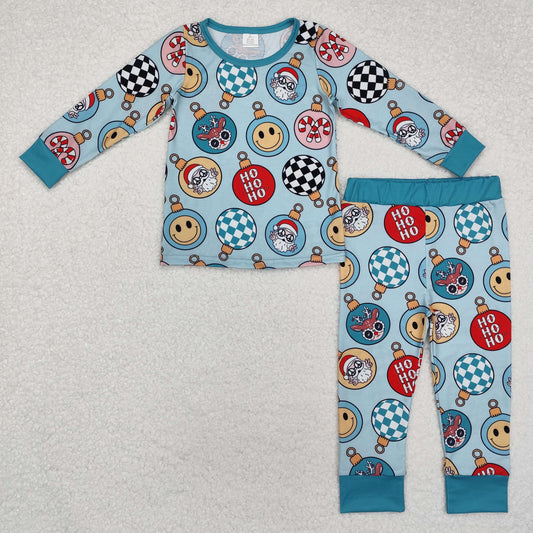 Baby Boys Christmas Light Santa Bamboo Pajama Set