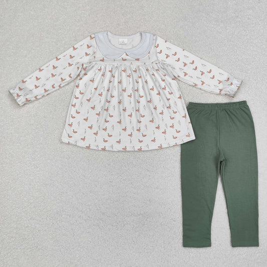 Baby Girls Mallard Tunic Top Green Pants Outfit