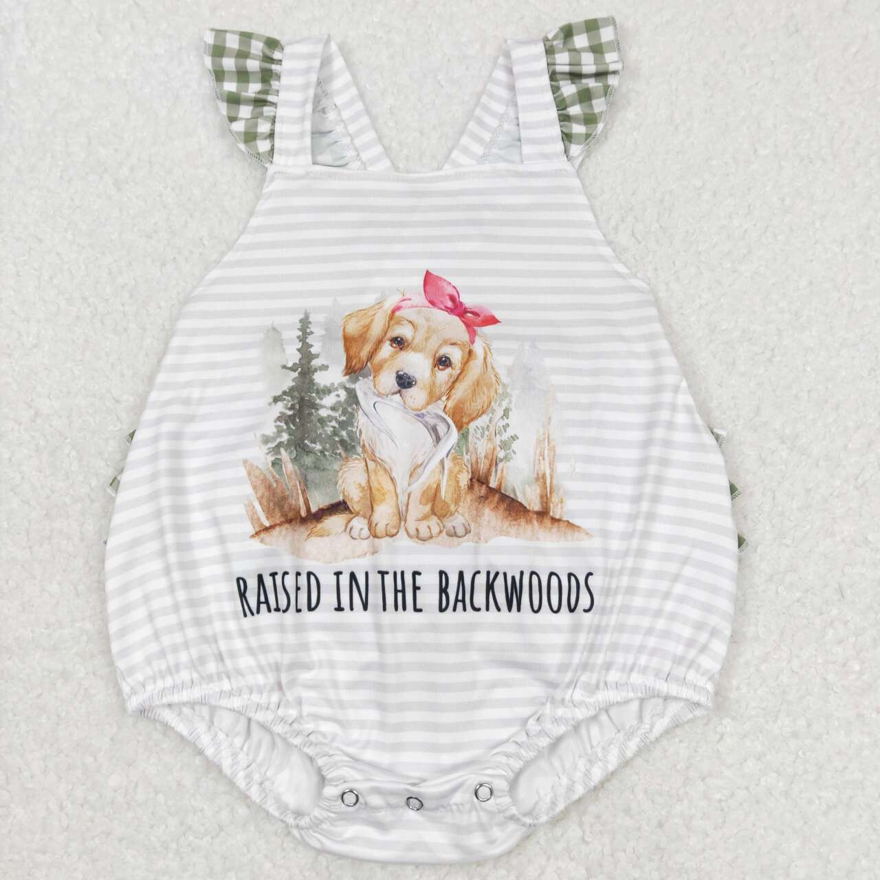 Baby Girls Raised In The Backwoods Bubble Romper