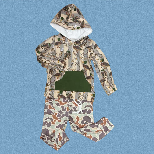 Baby Boys Hunting Duck Hoodie Top Jogger Outfit