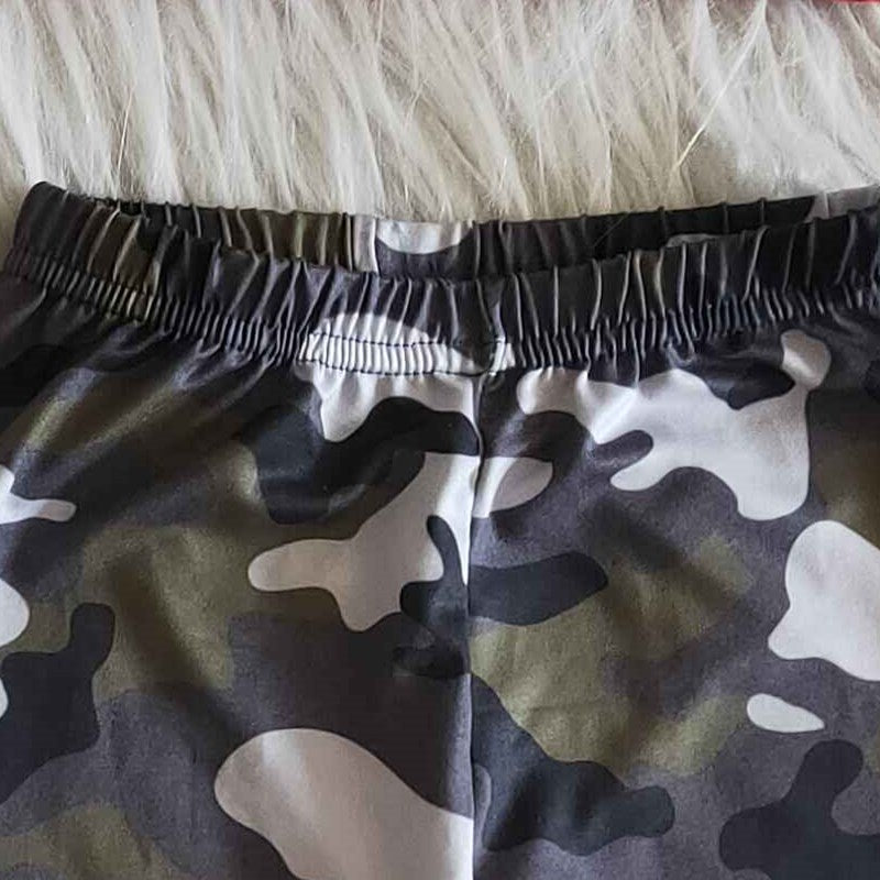 Boys Christmas Tree Camo Pants Set