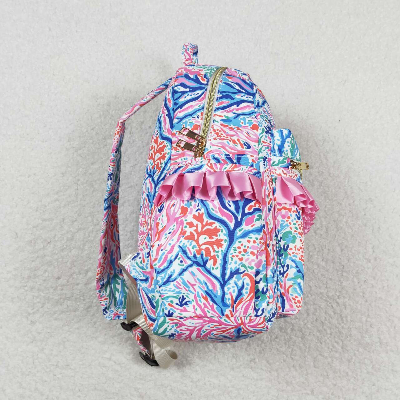 Baby Girls Coral Floral Backpack Bag