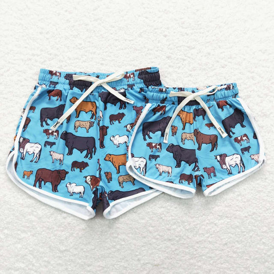 Highland Cow Mommy and Me Shorts