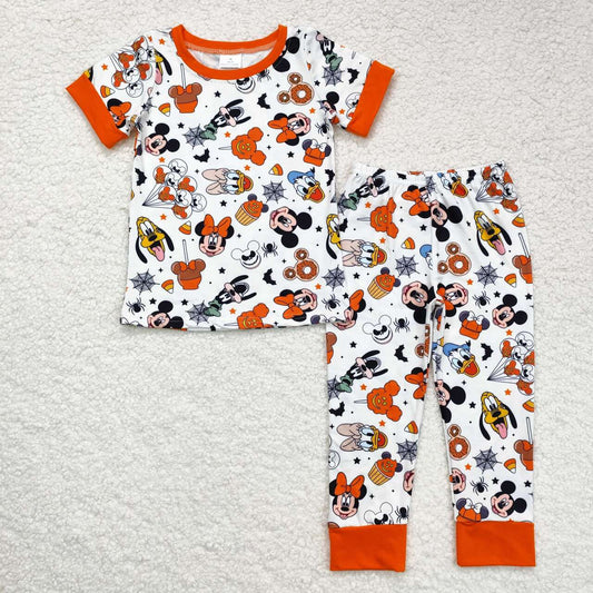 Baby Boys Halloween Cartoon Mouse Duck Pajama Set