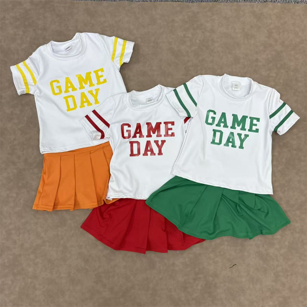 Baby Girls Sibling Game Day Top With Skort Outfit Athletic Wear