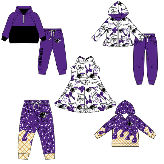 Preorder 5 MOQ Kids Sport Football Team  Cougars Matching Clothing