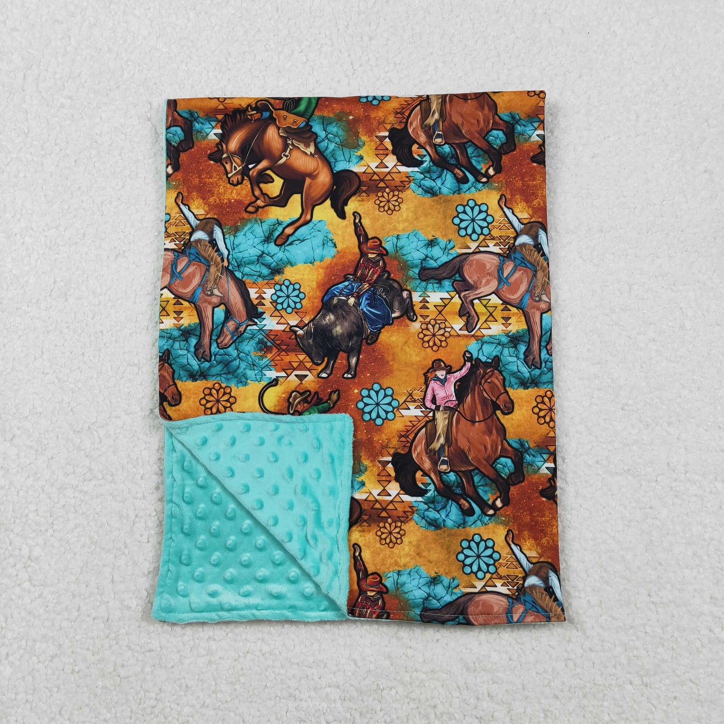 BL0163 Baby  Western Rodeo Blanket