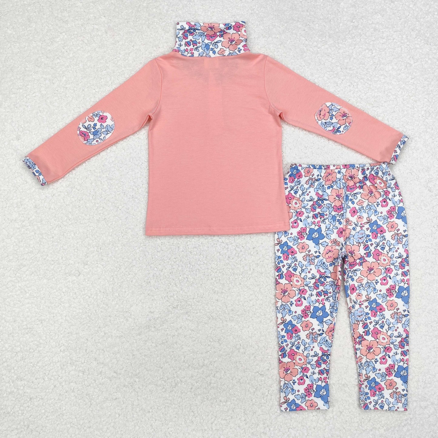 Baby Girls Pink Top Floral Pants Outfit