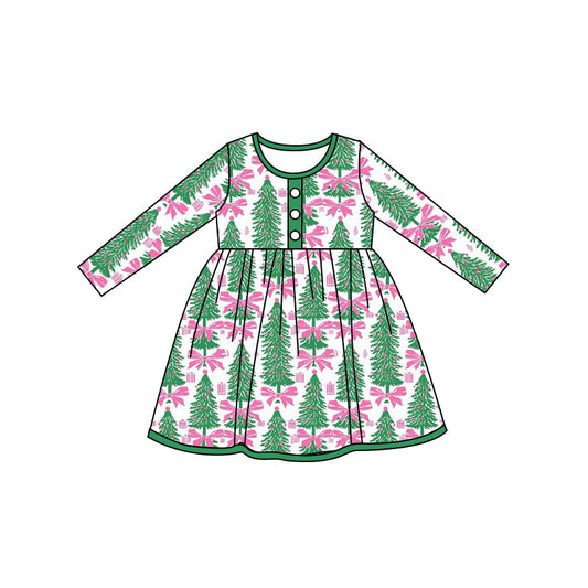 Baby Girls Christmas Tree Dress Pre-order 3 MOQ