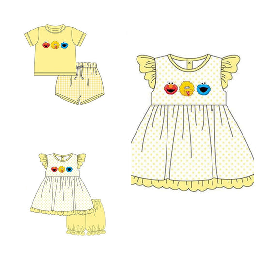 Summer Sibling Cartoon Yellow Clothing Dealine Time : 25th April