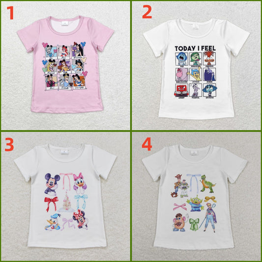 Baby Girls Princess Cartoon Short Sleeve T-shirt Top