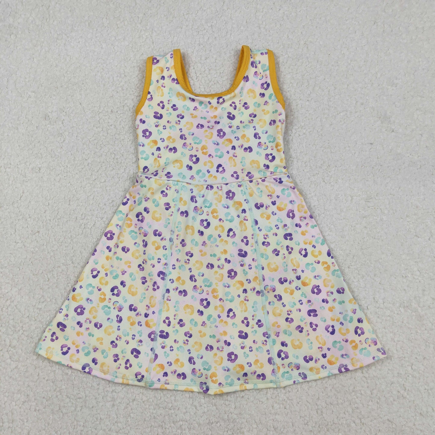 Kids Girls Mardi Gras Leoaprd Active Dress