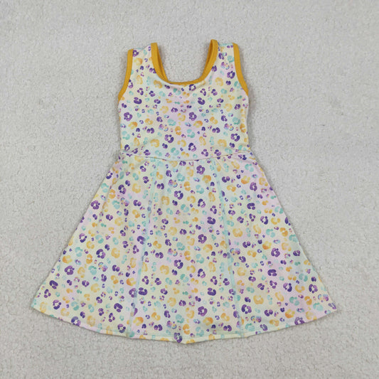 Kids Girls Mardi Gras Leoaprd Active Dress