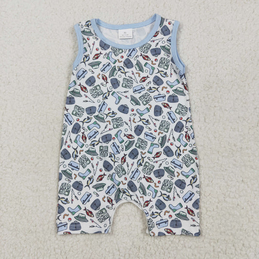 Baby Boys Fishing Sleeveless Romper