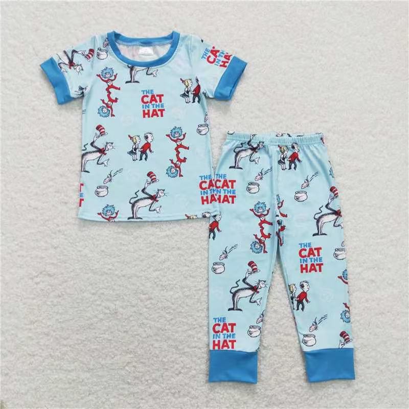 Sibling Baby Boys Short Sleeves Dr Reading Top Legging Pant Set