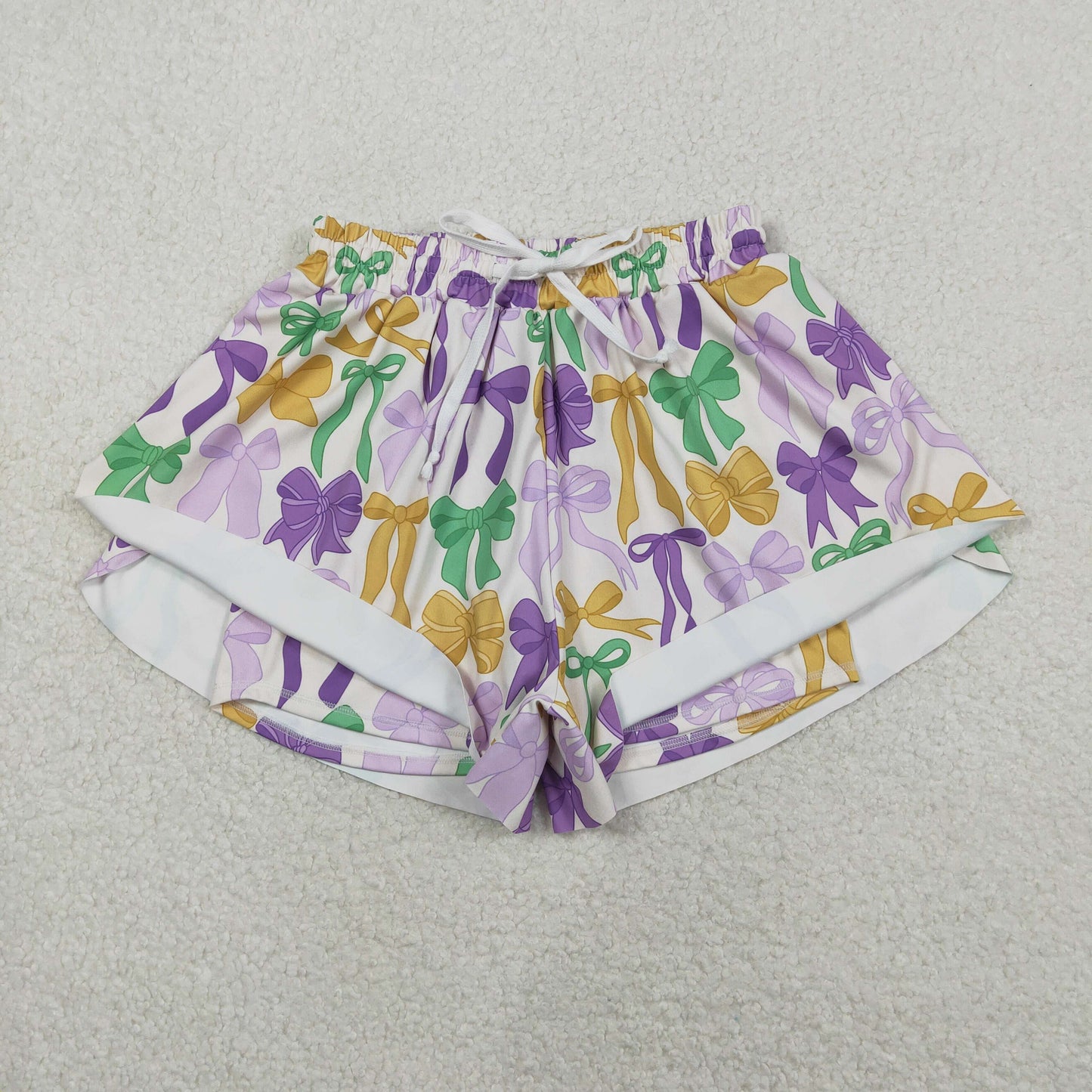 SS0681 Adult Women mardi Gars Bows Shorts
