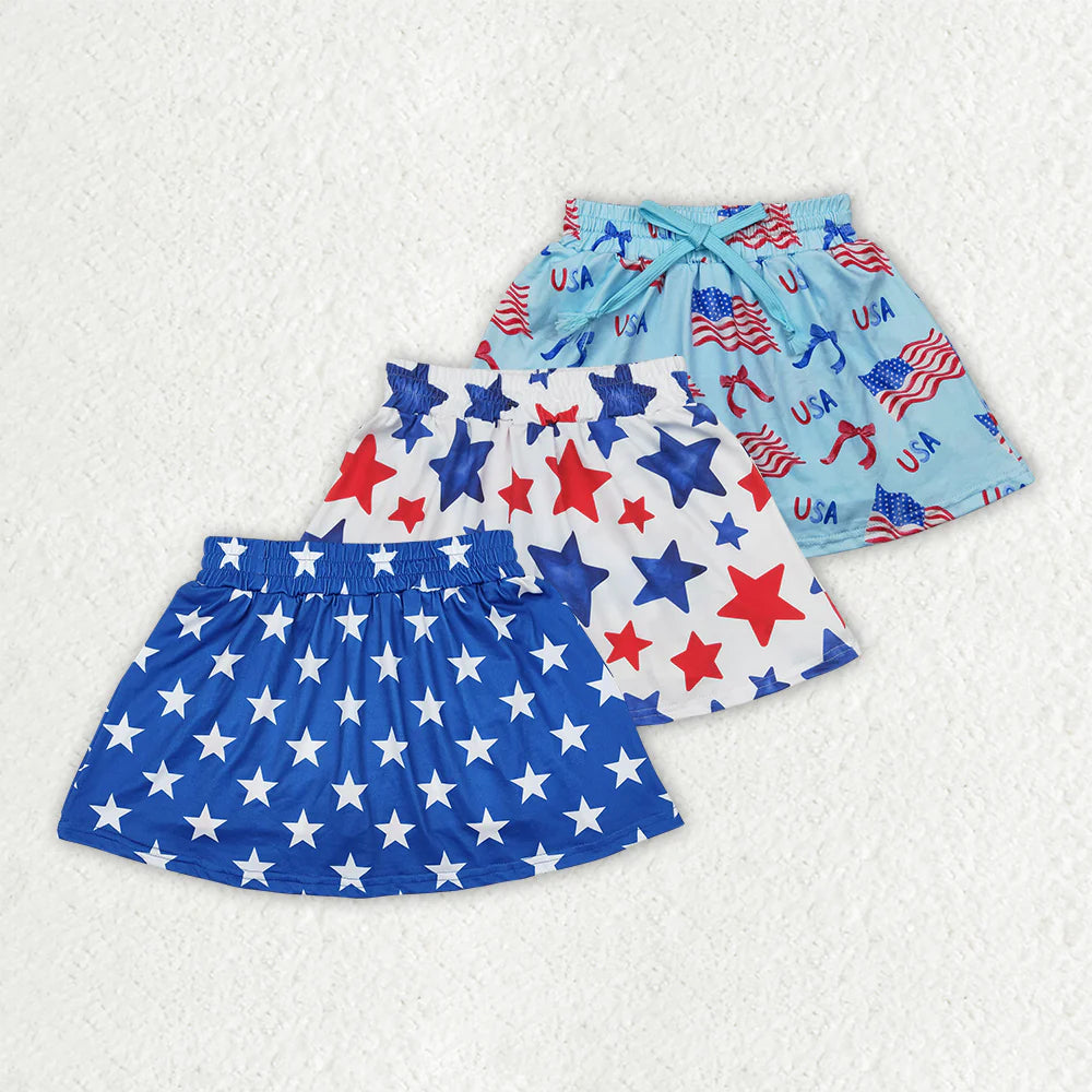 Sibling Baby Girls 4th Of July Summer Skorts Skirts