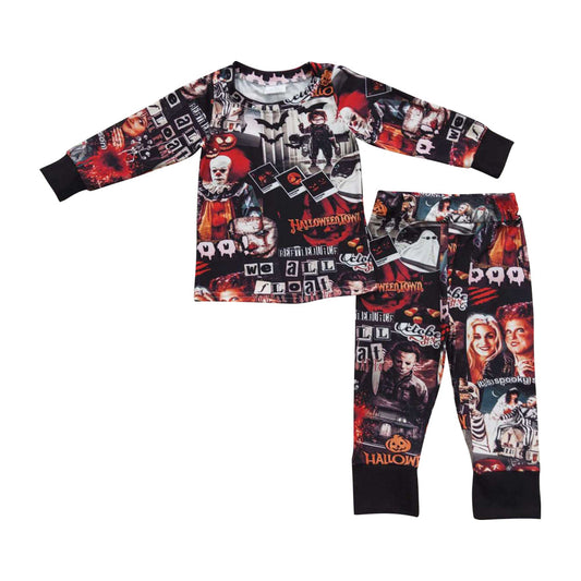 BLP0259 Halloween Movie Print Pajamas Set Kids Boys