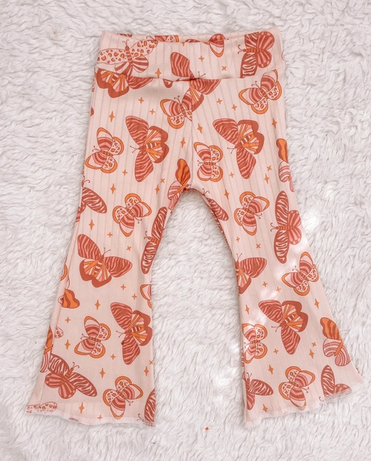 Baby Girls Butterfly Bell Bottom Pants Preorder