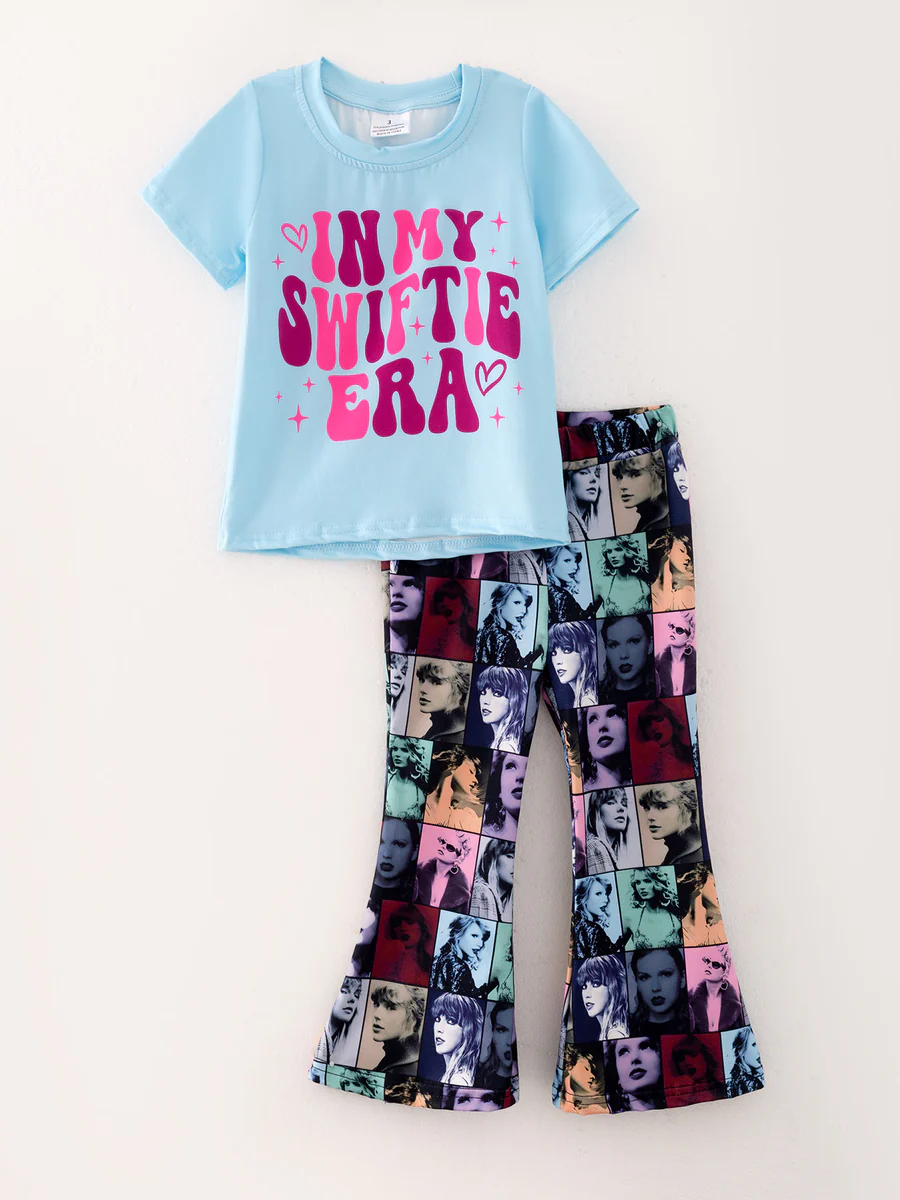 Baby Girls In My Swiftie Era Singer  Bell Bottom Pants Outfit Preorder 5 MOQ