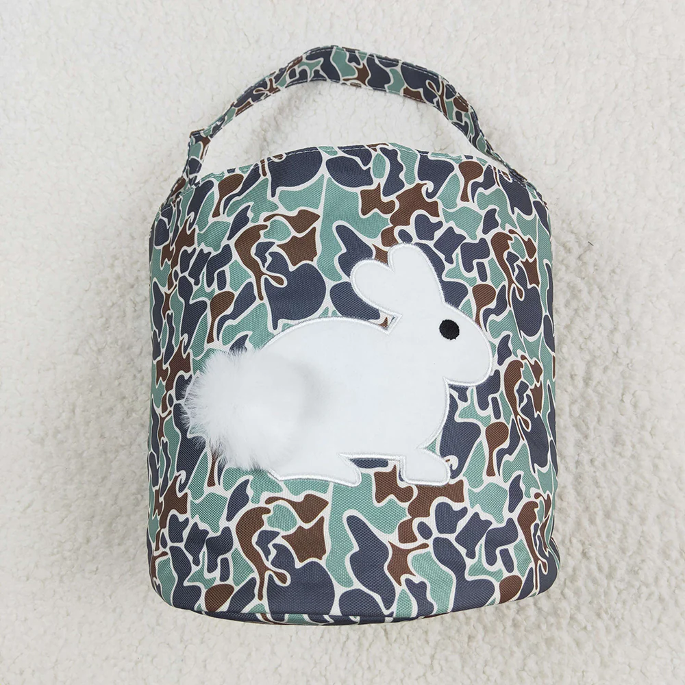 Baby Kids Easter Camo Rabbit Egg Basket Bags