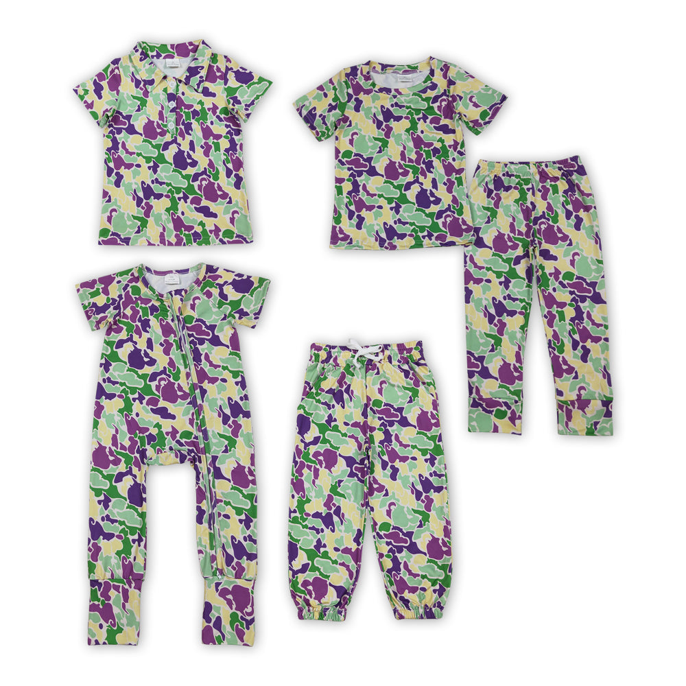 Sibling Baby Boys Mardi Gars Camo Clothes