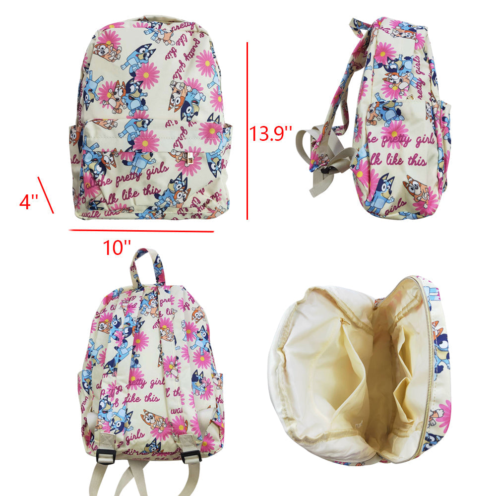 BA0112 Baby Girls Cartoon Dog Backpack Bag