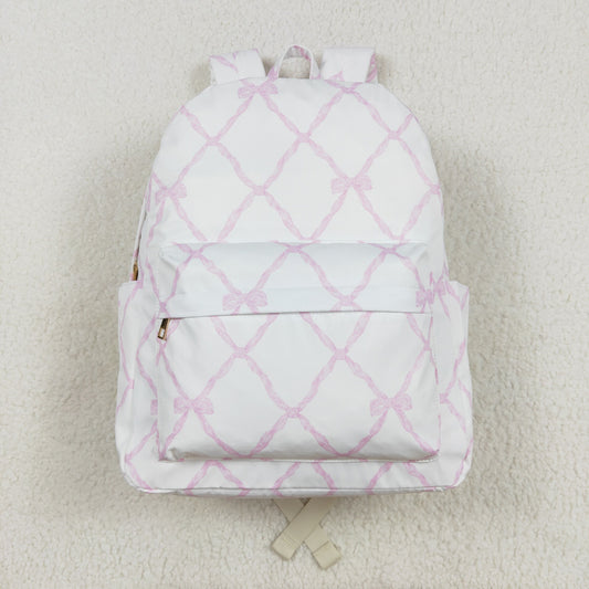 BA0225 Baby Girls Pink Bow Backpack School Bag