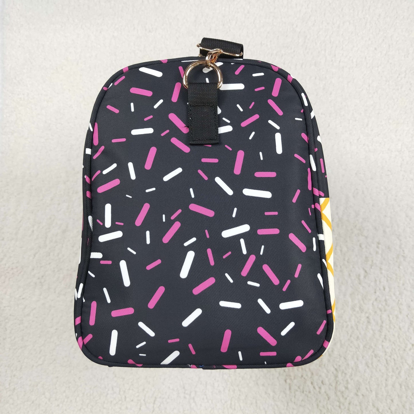 Black Sprinkles Fitness Backpack Duffle Bag