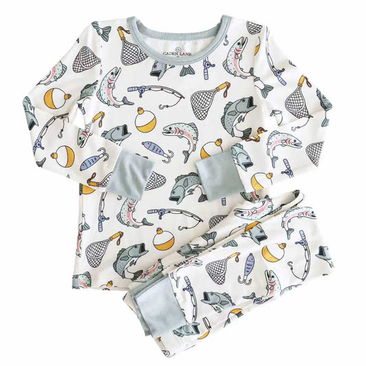 Preorder , 5 MOQ , Baby Boys Fishing Long Sleeve Pajama Set