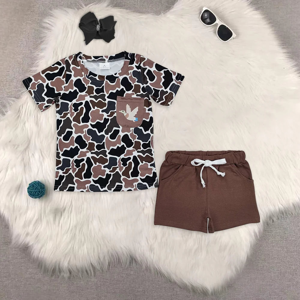 Sibling Baby Boys Mallard Duck Shorts Set