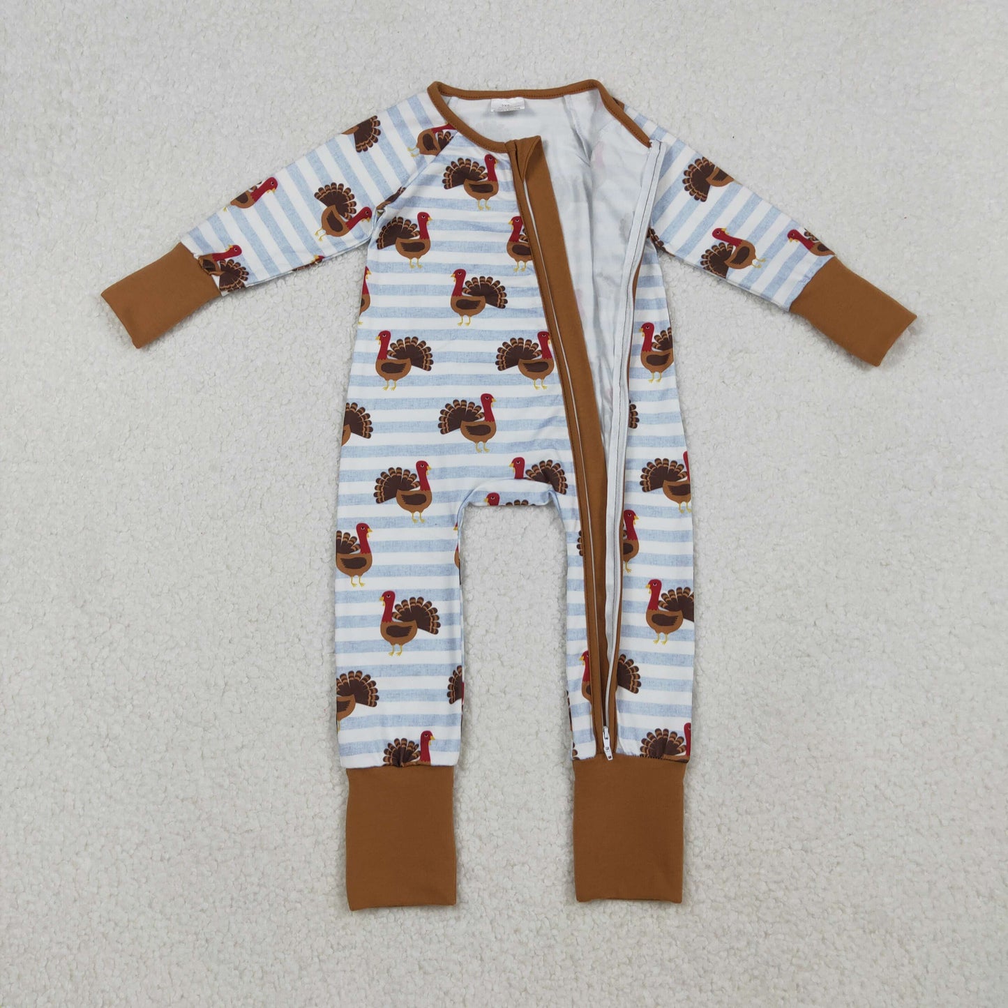 LR1191 Thankgiving Turkey Boys Romper