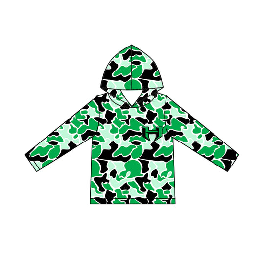 Preorder 5 MOQ Baby Boys  Sport Team H Camo Hoodie Top