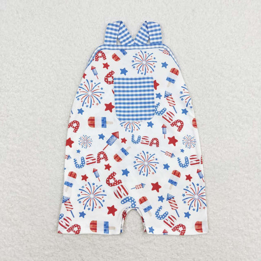 Baby Boys July 4th USA Foirwork Romper