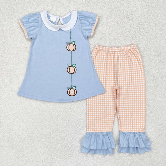 Baby Girls Embroidery Pumpkin Pants Outfit