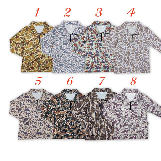 Adult Women Hunitng Camo Long Sleeve Zipper Pullover Top Collection